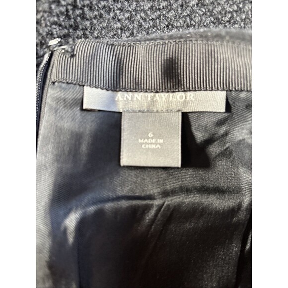 Ann Taylor Black Lined Slight A Line Mini Skirt Back Zipper Size 6 - Picture 6 of 7